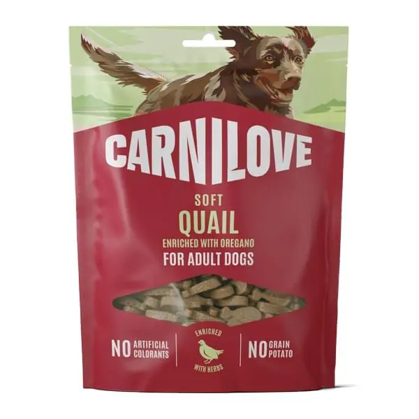 CARNILOVE Soft Snack, Prepelita si Oregano, Recompense Moi Fara Cereale, Caini, Pentru o Digestie Sanatoasa, 200g Cumpără online