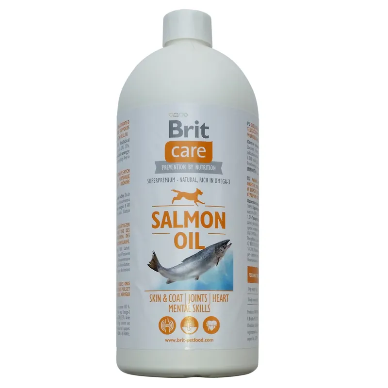 BRIT CARE Ulei Somon, Supliment Nutritiv Caini si Pisici, 1000ml Disponibil imediat