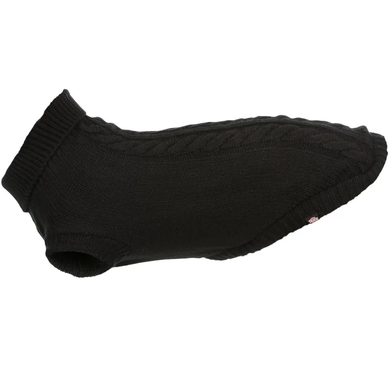 TRIXIE Pulover Pentru Caini KENTON Negru, Marime XS 30cm Popular