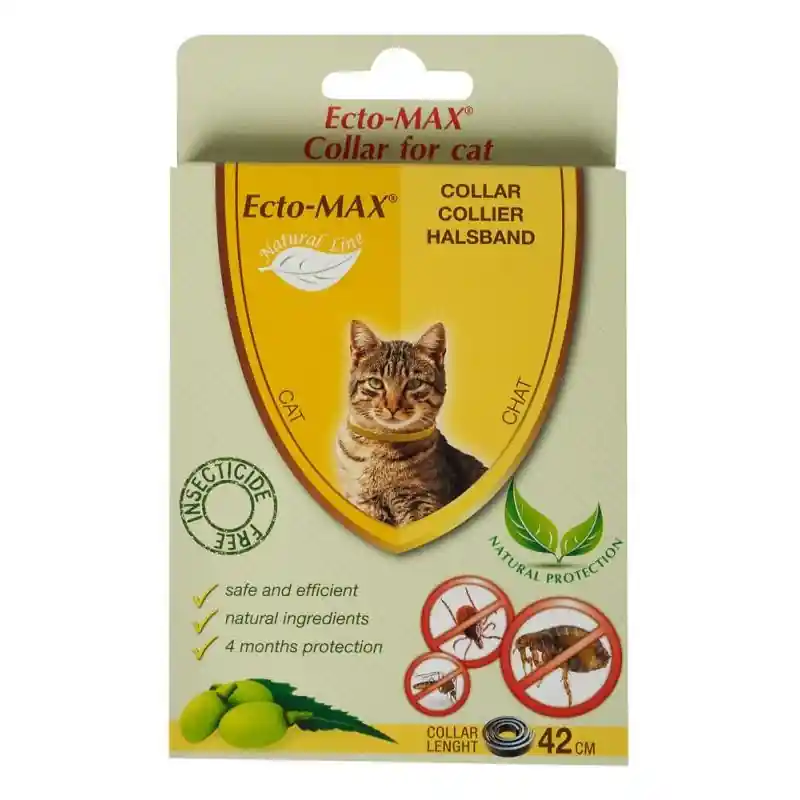 ECTO-MAX Bio Cat, Zgarda Antiparazitara Pentru Pisici, 35cm Retur gratuit