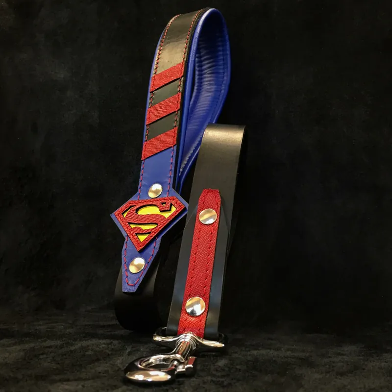Cel mai bun preț BESTIA DOG GEAR "Superman" Lesa din Piele Pentru Caini Mari, 1m / 3cm