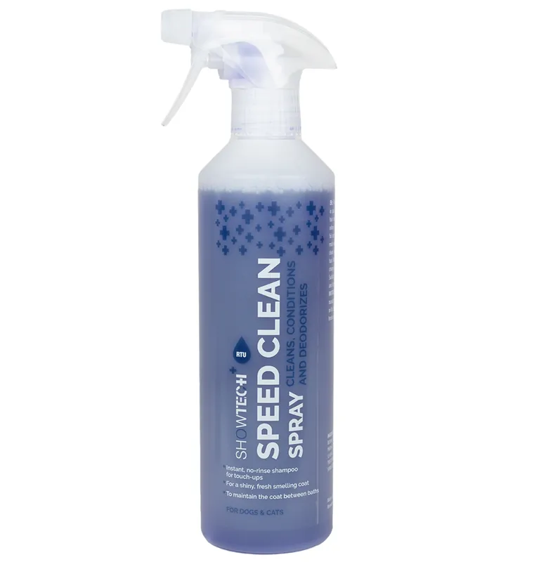 SHOWTECH+ Speed Clean Spray 500 ml Sampon pentru Curatarea Blanii fara Apa la Caini si Pisici Ofertă de sezon