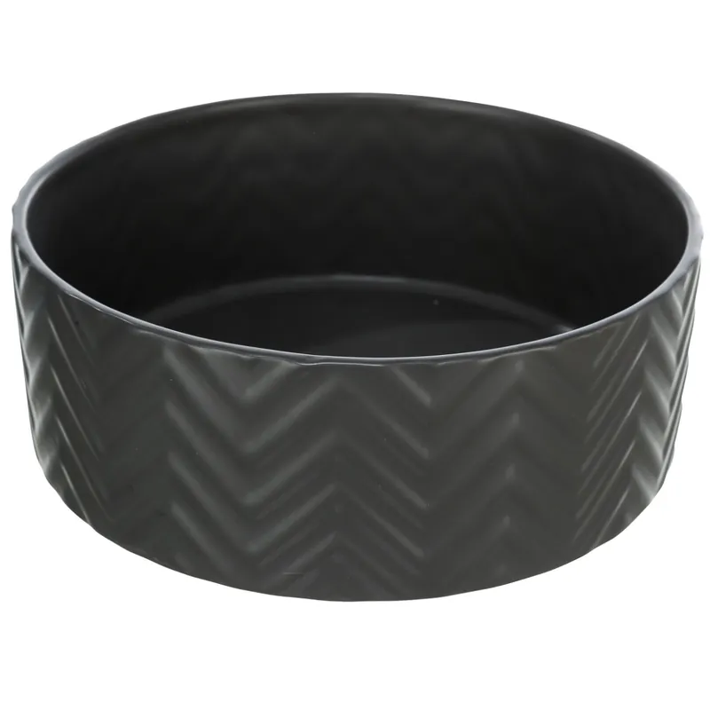 Castron Ceramic Negru Pentru Caini, 1.6L Reducere de preț
