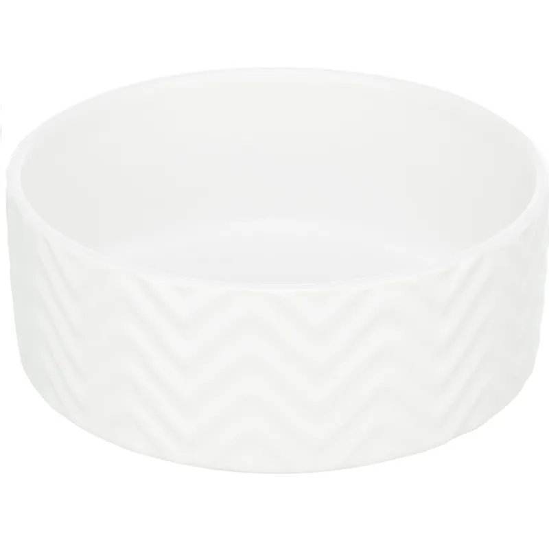 Castron Ceramic Alb Pentru Caini, 0.9L Cel mai vândut