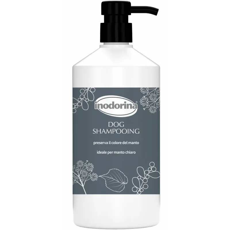 INODORINA Dog Shampooing, Sampon Intensificator de Culoare Pentru Caini cu Blana Alba, 1L Promoție