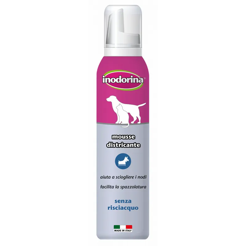 INODORINA Detangling Mousse, Spuma Balsam Leave-in Pentru Descalcirea Parului la Caini si Pisici cu Blana Lunga, 200ml Retur ușor