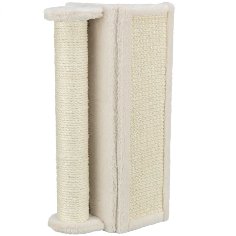 Ansamblu de Colt cu Placa de Zgariat si Sisal Cilindric Vertical Pentru Pisici, Plus Bej, 15x50x15cm Vezi acum