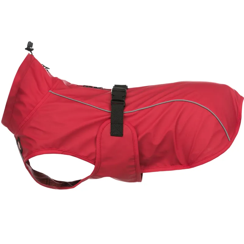 Ieftin Pelerina de Ploaie Pentru Caini, VIMY Rosu, Marime L, Lungime Spate 62cm