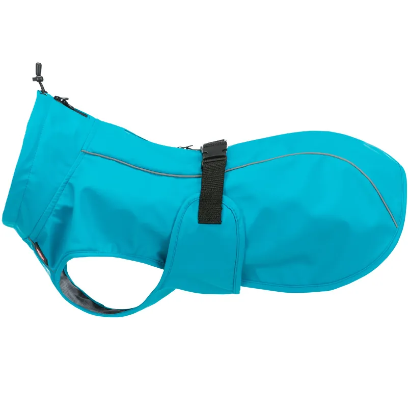 Pelerina de Ploaie Pentru Caini, VIMY Turcoaz, Marime S, Lungime Spate 40cm Nu rata
