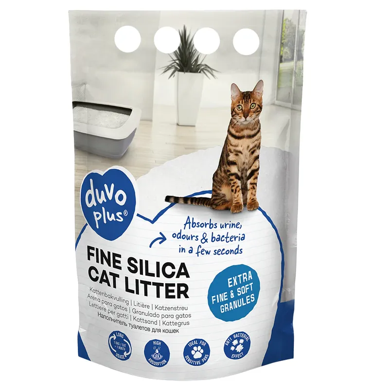 DUVO Plus Silica Cat Liter, Asternut Igienic Litiera Pisici, Silicat cu Granule Fine (0.5-1.5mm), 5L Lichidare de stoc