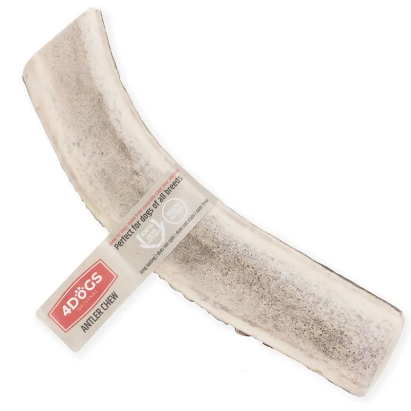 Recompense Naturale de Ros Pentru Caini, Coarne de Cerb, 4 DOGS Original, R-Line EASY XXL Plus, 20cm 220g Chilipir
