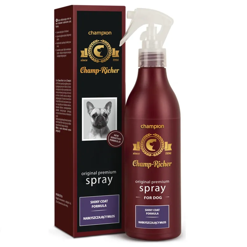 Plată sigură CHAMP RICHER, Spray Balsam Leave-in Pentru o Blana Stralucitoare la Caini si Pisici, 250ml