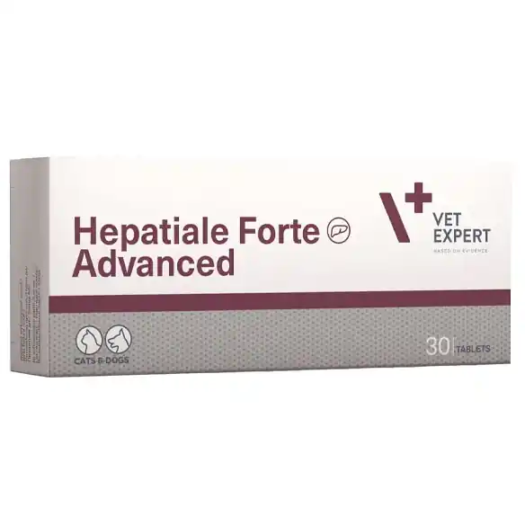 Ultima șansă VET EXPERT Hepatiale Forte Advanced, Supliment Pentru Intarirea Functiilor Hepatice la Caini si Pisici, 30 comprimate