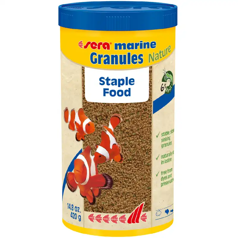 Promoție SERA Marine Granulat Nature, Hrana Granulata Pentru Pesti Marini de Acvariu, 500ml