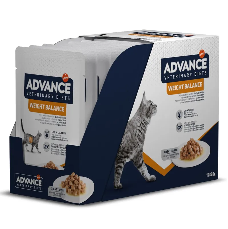 ADVANCE Veterinary Diets Cat Weight Balance, Bax Plicuri Hrana Umeda Pentru Pisici Obeze sau Supraponderale, 12x85g Bestseller