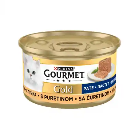 Gourmet Gold Mousse, hrana umeda pentru pisici, Curcan, 85 g Reducere