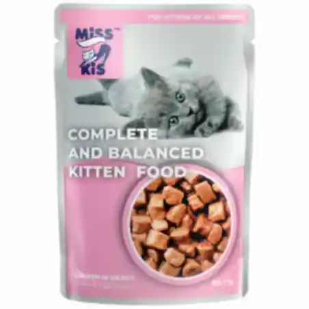 Miss Kis, hrana umeda pentru pisici, junior, pui in jeleu, 100 g Ofertă