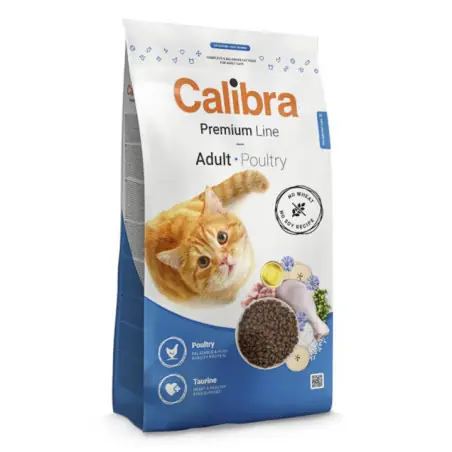 Cel mai vândut Calibra Line Adult, hrana uscata pentru pisici, Pasare, 2 kg