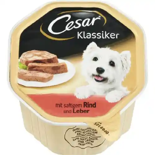Noutate Conserva Cesar, hrana umeda pentru caini, Vita si Ficat, 150 gr
