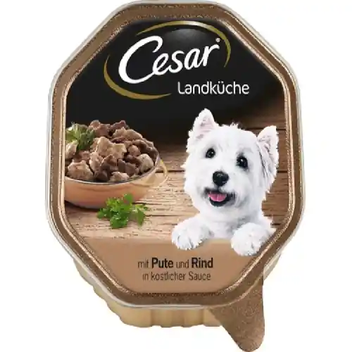 Conserva Cesar, hrana umeda pentru caini adulti, Curcan si Vita, 150 gr Reduceri