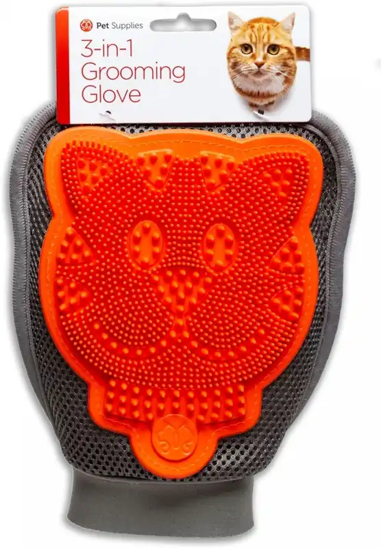 3-in-1 Grooming Glove - Mănușă de spălare, masaj și îndepărtat părul pentru câini / pisici Mai ieftin