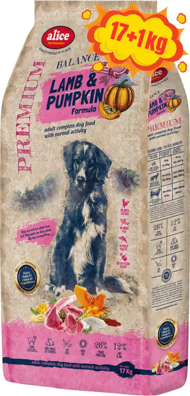 Ofertă specială Alice Adult Balance Lamb & Pumpkin hrană câini