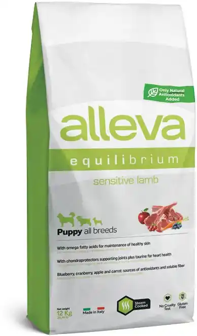Cel mai bun preț Alleva Equilibrium Lamb All Breeds Puppy - Hrană uscată cu miel pentru câini junior