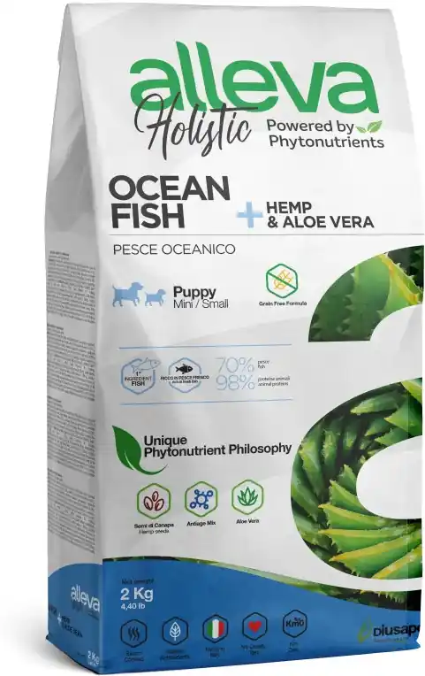 Alleva Holistic Ocean Fish Mini - Hrană uscată cu pește oceanic pentru câini de talie mică Popular