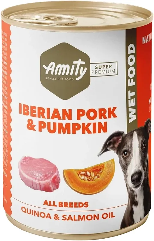 Amity Iberian Pork & Pumpkin - Conservă pentru câini adulți Retur gratuit
