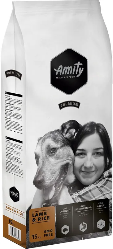 Cel mai vândut Amity Premium Dog Lamb & Rice