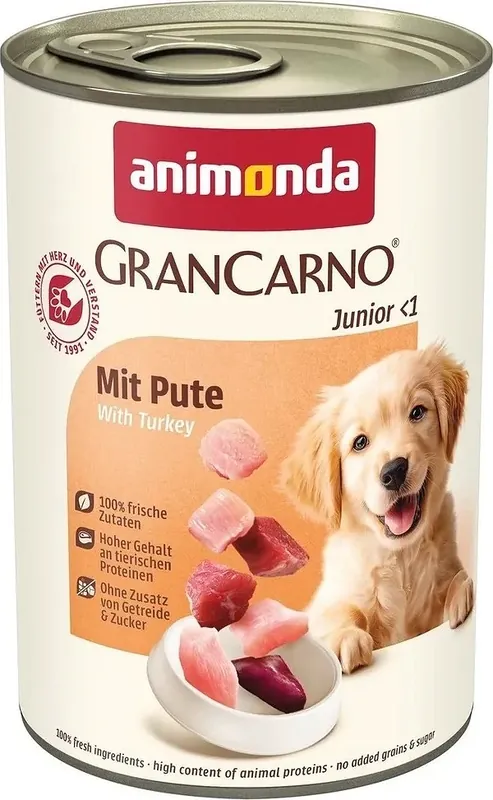Noutate Animonda GranCarno Junior Pute cu curcan și porc
