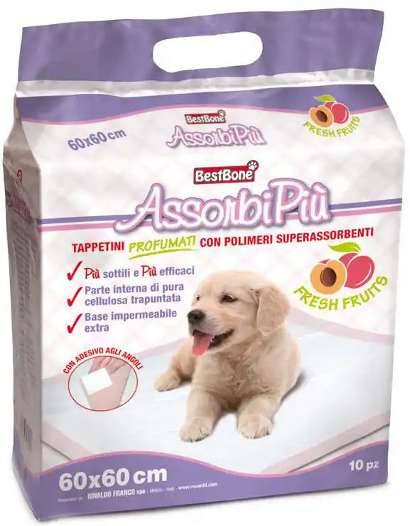 Ofertă specială AssorbiPiu covorașe absorbante pentru câini, cu miros de piersici