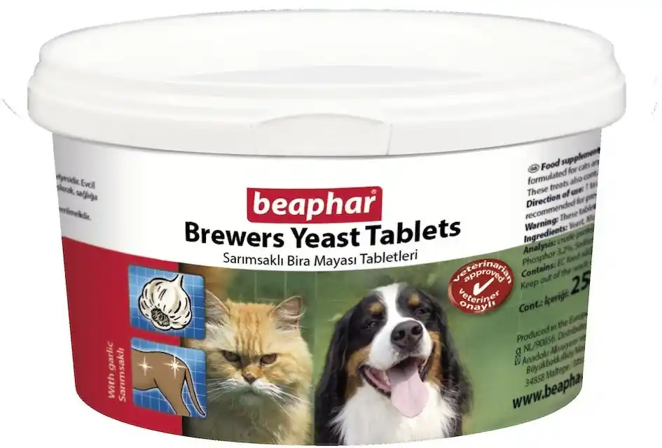 Beaphar Brewers Yeast Tablets - Tablete pt câini și pisici de drojdie de bere cu extract de usturoi Ofertă de sezon