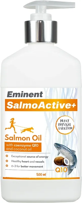 Vezi acum Eminent SalmoActive+ cu ulei de somon, coenzima Q10 și ulei de cocos