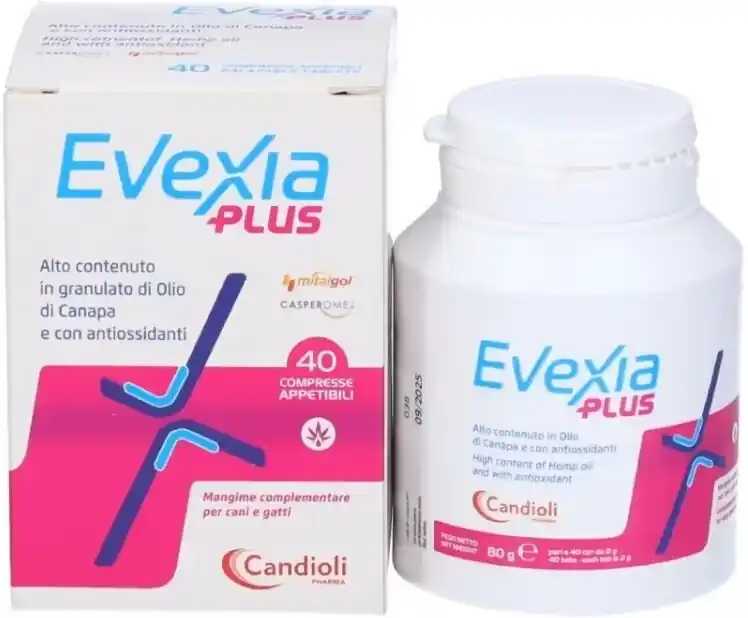 Comandă acum Candioli Evexia Plus tablete pentru protecția articulațiilor CBD-vel pentru câini și pisici