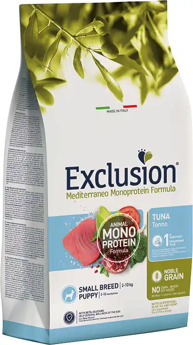 Exclusion Dog Mediterraneo Monoprotein Tuna Puppy Small Breed Discount