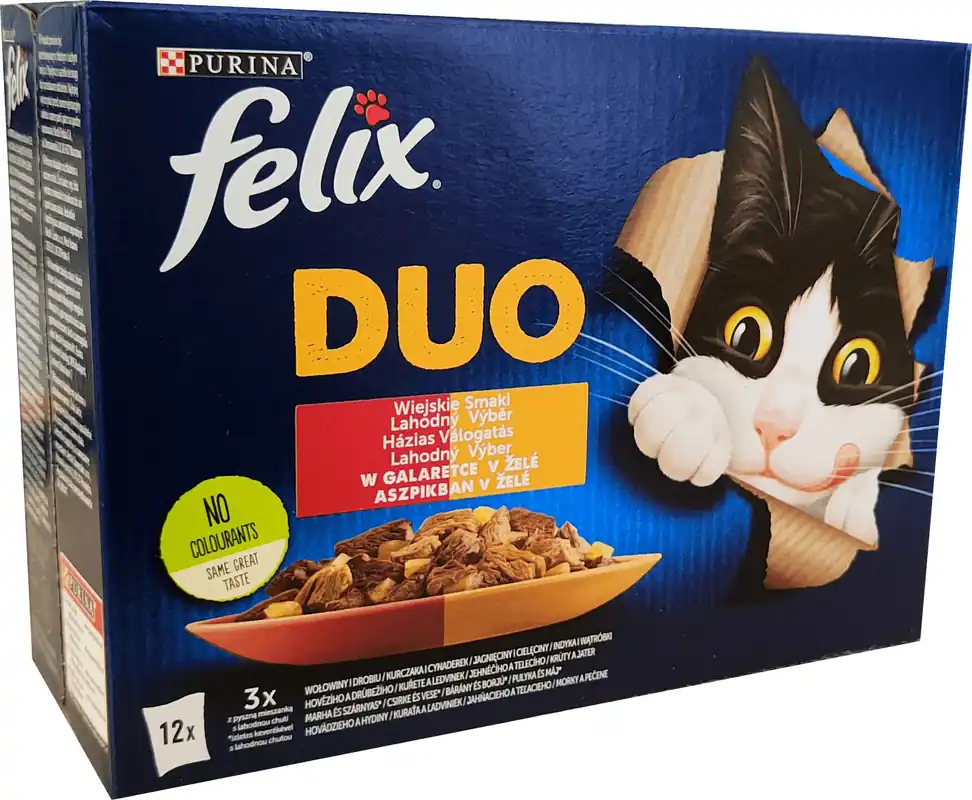 Felix Fantastic Duo hrană pisici la plic Ofertă