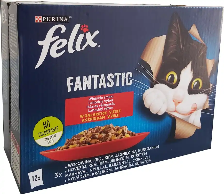 Felix Fantastic hrană pentru pisici - Selecție de casă în aspic – Multipack (12 x 85 g) Preț mic