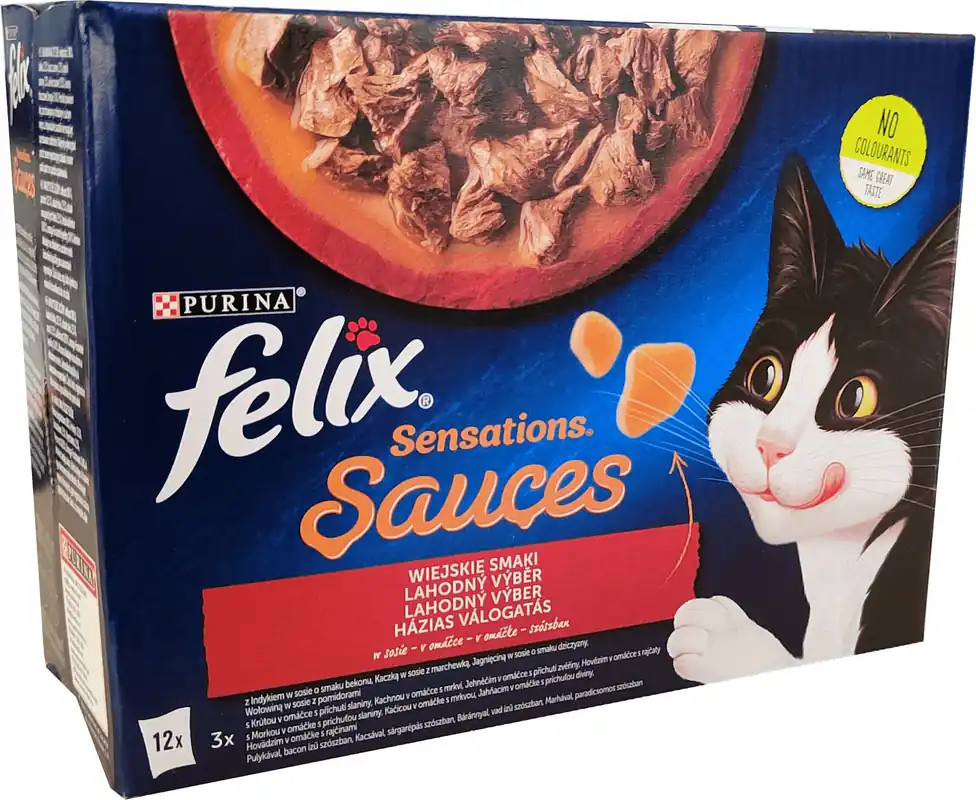 Felix Sensations Sauces hrană pentru pisici la pliculeț – Selecție de casă la pliculeț – Multipack Livrare expres