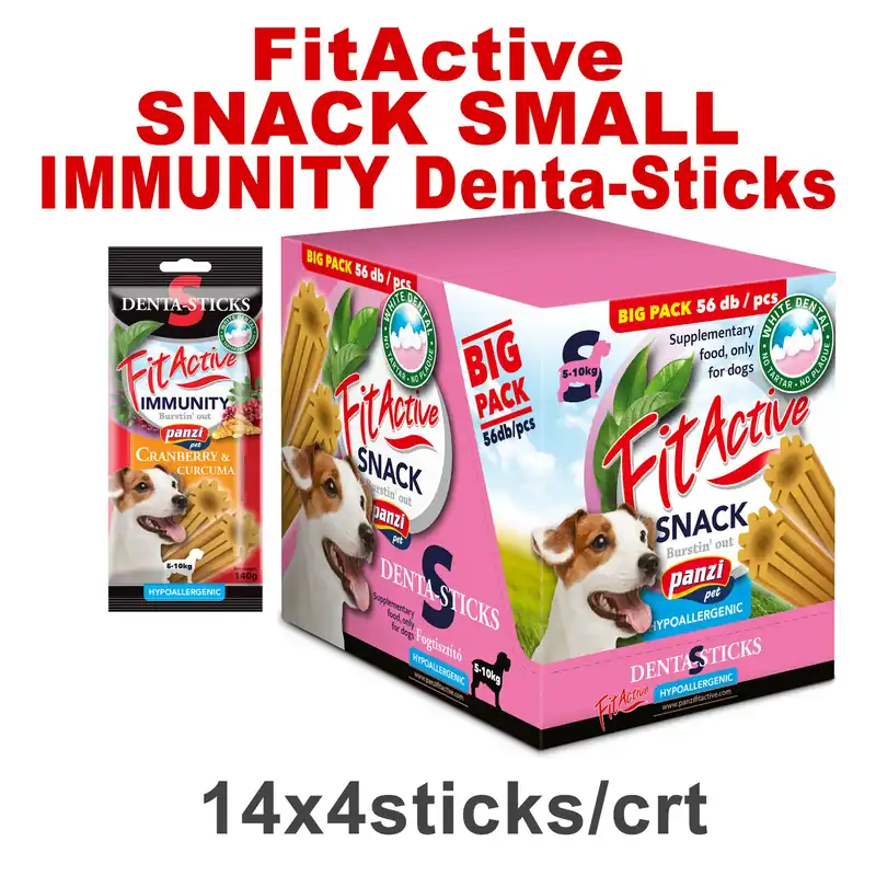 Cumpără online FitActive Immunity Denta-Sticks Cranberry & Curcuma batoane dinți câini