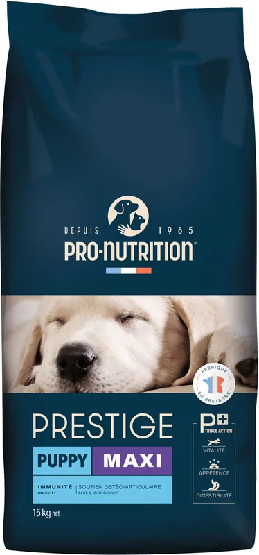 Pro-Nutrition Prestige Puppy Maxi Pork Hrană pentru câini în creștere de rase mari Cel mai vândut
