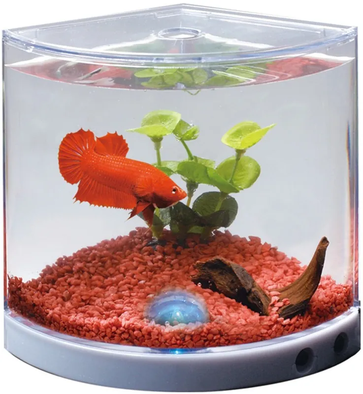 Bestseller Happet Betta Home - Mini acvariu triunghiular de colț