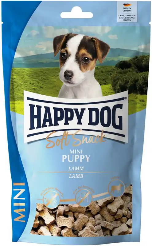 Happy Dog Soft Snack Mini Puppy Lamb - Gustare recompensă moale cu miel Preferatul clienților