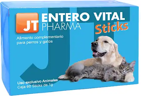 JTPharma Entero Vital Sticks - Pentru câini și pisici pt ameliorarea diareii acute sau cronice Noutate