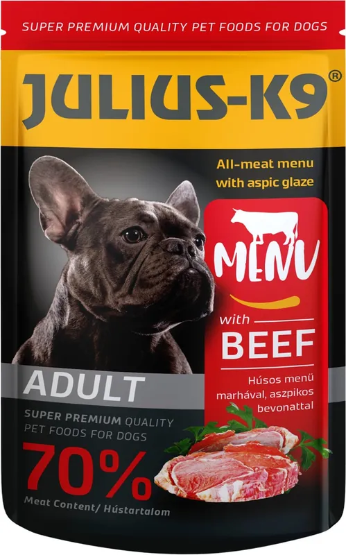 Julius-K9 Dog Adult Beef pliculeț de hrană umedă în aspic Reducere extra