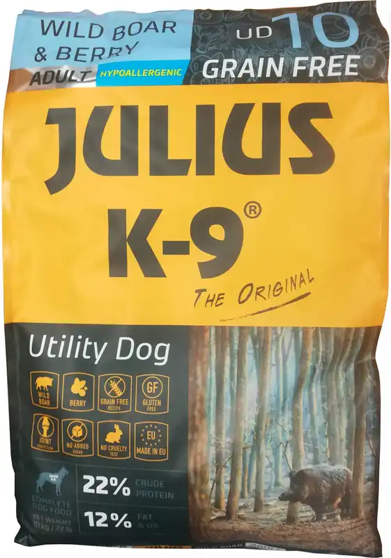 Cumpărături sigure Julius-K9 GF Hypoallergenic Utility Dog Adult Wild Boar & Berry
