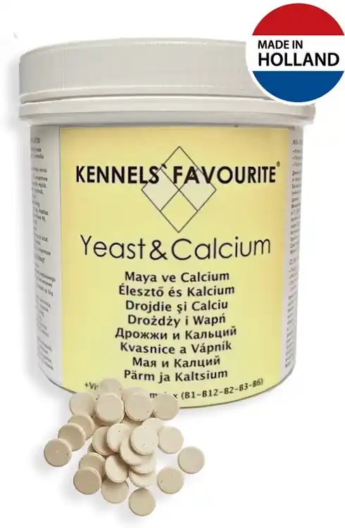 Kennels‘ Favourite Yeast&Calcium pastile zer pt câini, oase și digestie sănătoase Discount