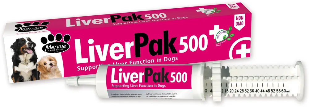 Mervue LiverPak 500 pastă susține funcția ficatului la câini Lichidare de stoc
