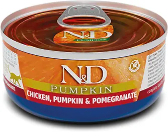 Livrare rapidă N&D Cat Chicken, Pumpkin & Pomegranate - Conservă de pui, dovleac și rodii pentru pisici