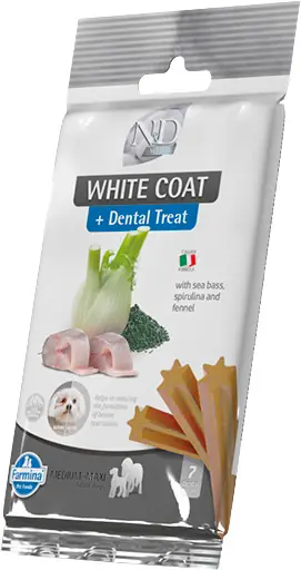 N&D White Coat + Dental Treat baton de mestecat pentru curățarea dinților Reducere extra